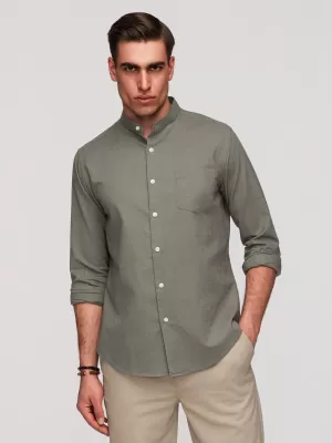 Pánska košeľa OMBRE K704 KHAKI