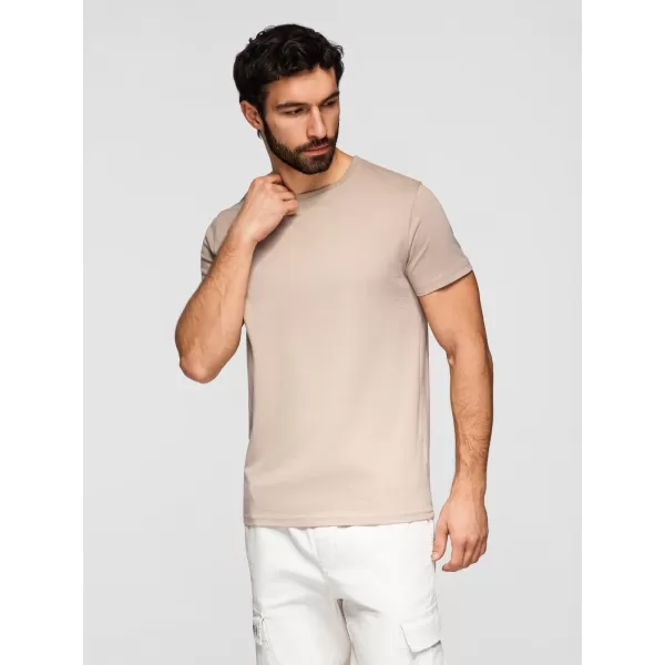  Pánske tričko OMBRE OM-TSBS-0268 GREY-GREEN/WHITE/BEIGE 