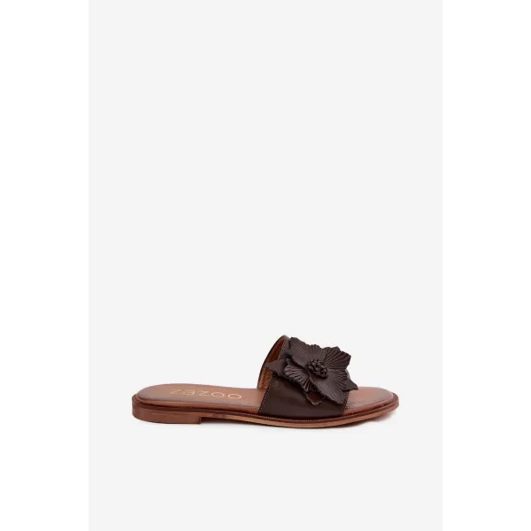  Dámske šľapky ZAZOO 40477 CHOCOLATE 