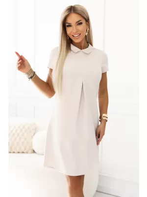 Dámske šaty NUMOCO LIORA 688-1 SVETLO BÉŽOVÁ