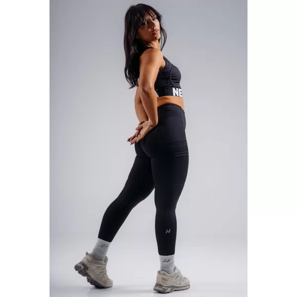  High-waist tvarujúce legíny s vreckami NEBBIA PRIMAL 851 BLACK 