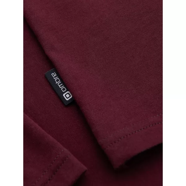  Pánske tričko OMBRE OM-LSBL-0143 BURGUNDY 