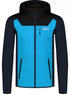 Pánska powerfleece mikina NORDBLANC SPRAWL NBSFM8333 ŽIARIVO MODRÁ