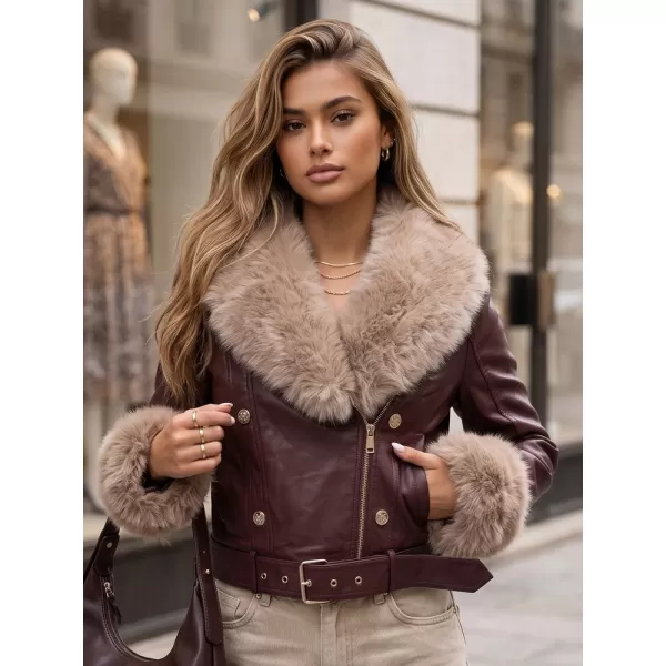  Dámska bunda DSTREET TY5980 BORDOVÁ 