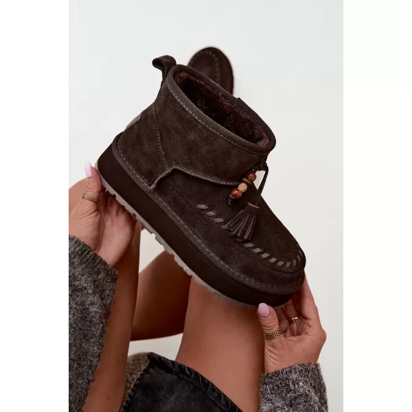  Dámske topánky BIG STAR SHOES UU274678 BROWN/BEIGE 