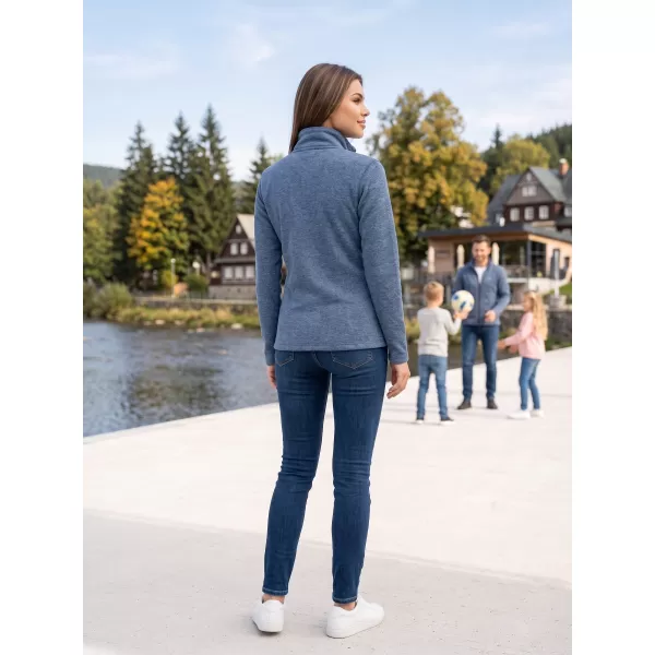  Dámska fleece mikina ALTISPORT ALW002852 TMAVÝ DENIM MELÍR 