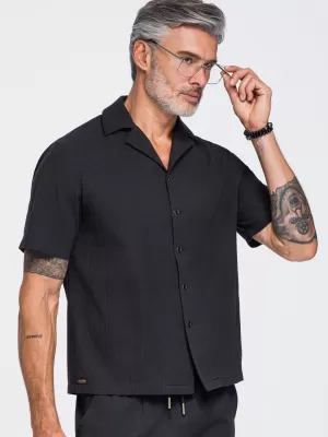 Pánska košeľa OMBRE OM-SHSS-0221 BLACK