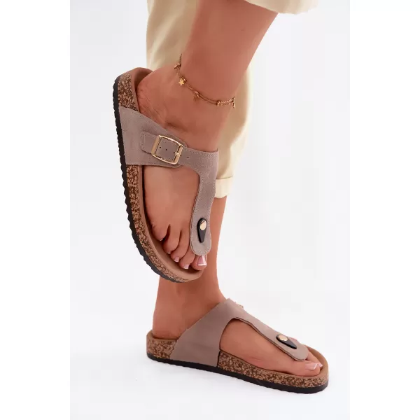  Dámske žabky BOTO 26SD21-101 BEIGE 