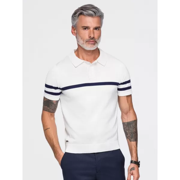  Pánske polo tričko OMBRE OM-POSS-0177 WHITE 