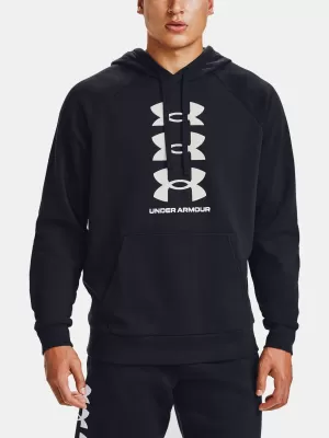 Pánska mikina UNDER ARMOUR RIVAL FLC MULTILOGO HD 1357094-001 ČIERNA