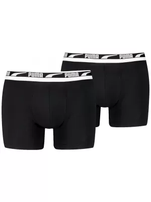 Pánske boxerky PUMA MEN EVERYDAY MULTI LOGO BOXER 2P 93832501 BLACK