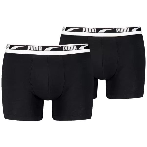  Pánske boxerky PUMA MEN EVERYDAY MULTI LOGO BOXER 2P 93832501 BLACK 