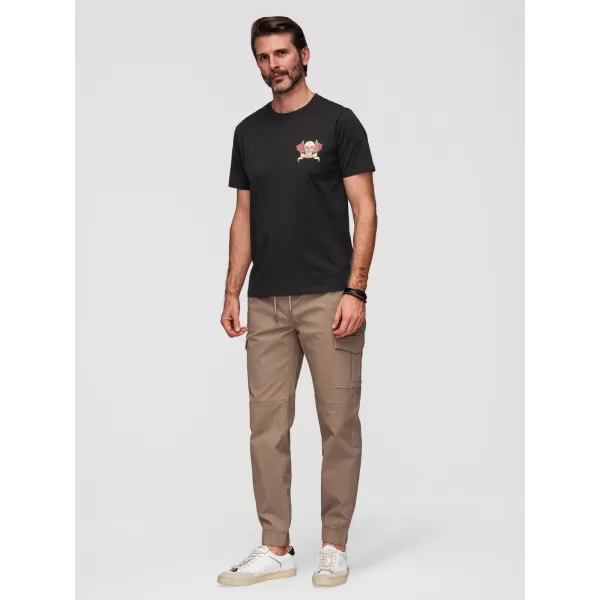  Pánske tričko OMBRE OM-TSPT-0257 BLACK 