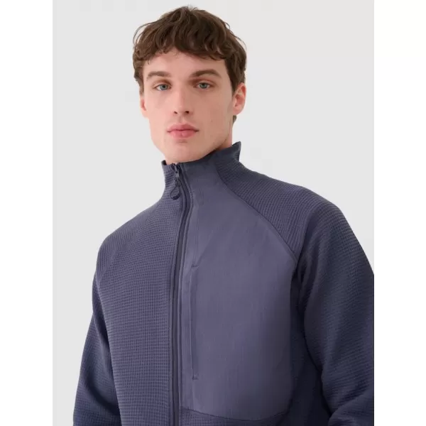  Pánska fleece mikina 4F WAW25TFLEM357 DENIM 