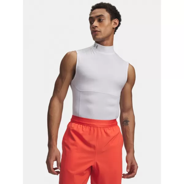  Pánske tielko UNDER ARMOUR HG ELITE SLEEVELESS MOCK 6015381-100 BIELA 