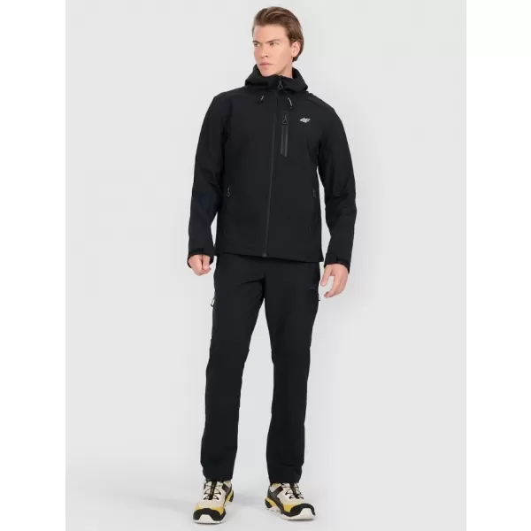  Pánska softshellová bunda 4F RAW25TSOFM506 DEEP BLACK 