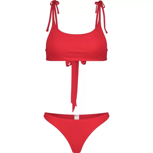  Dámske bikiny - vrchný diel NORDBLANC PRINCESS NBSSS8210 ČERVENÁ 