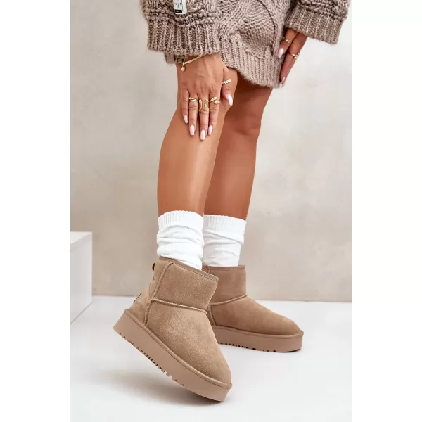  Dámske snehule BOTO NN605 KHAKI 