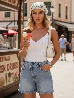 Dámske kraťasy DSTREET SY0519 MODRÁ