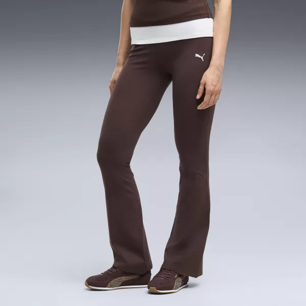  Dámske legíny PUMA ESS HIGH-WAIST FLARED LEGGINGS 63154233 CHOCOLATE FONDUE 