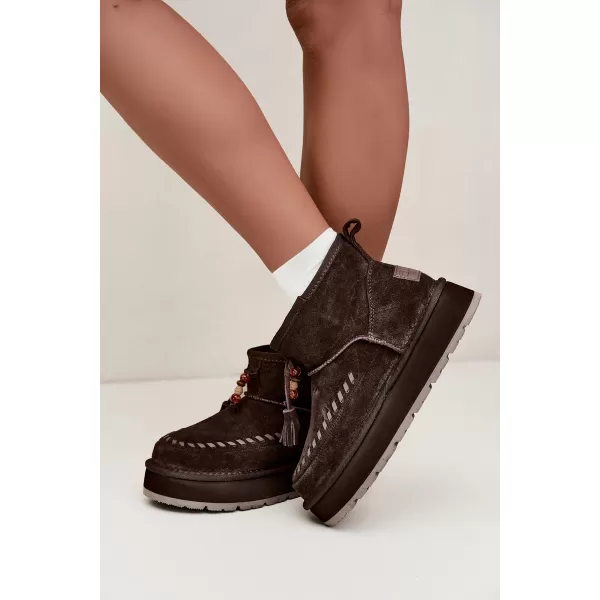  Dámske topánky BIG STAR SHOES UU274678 BROWN/BEIGE 