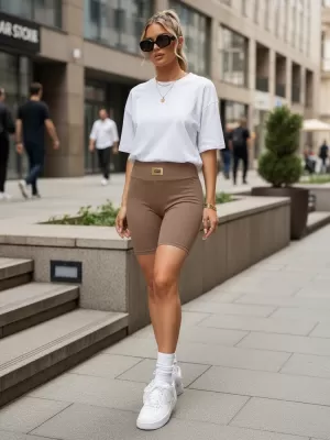 Dámske kraťasy DSTREET SY0558 KARAMELOVÁ