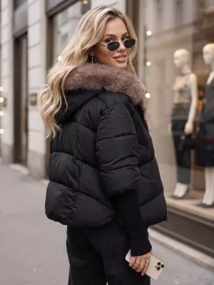 Dámska bunda DSTREET TY5987 ČIERNA