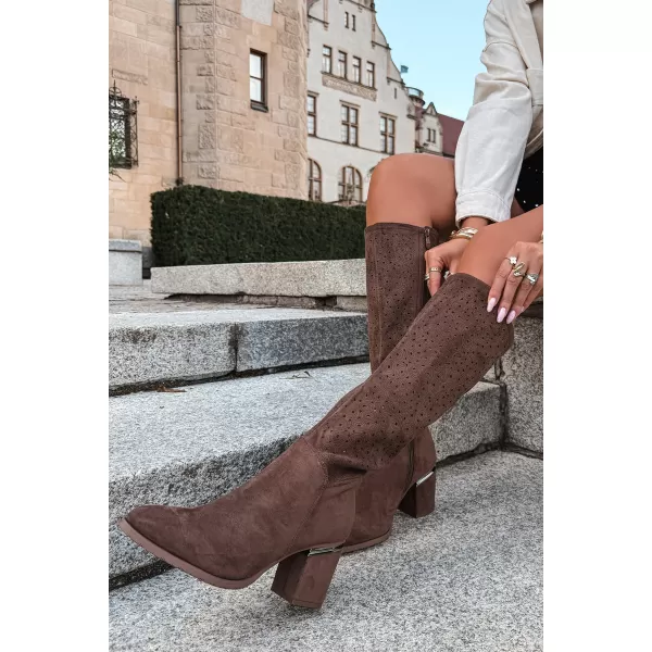  Dámske čižmy S.BARSKI HY62-8122 BROWN 