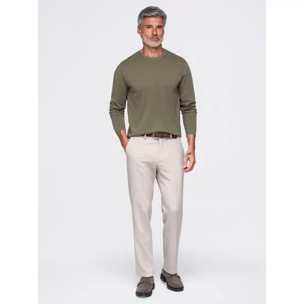  Pánske tričko OMBRE OM-LSBL-0142 DARK OLIVE 
