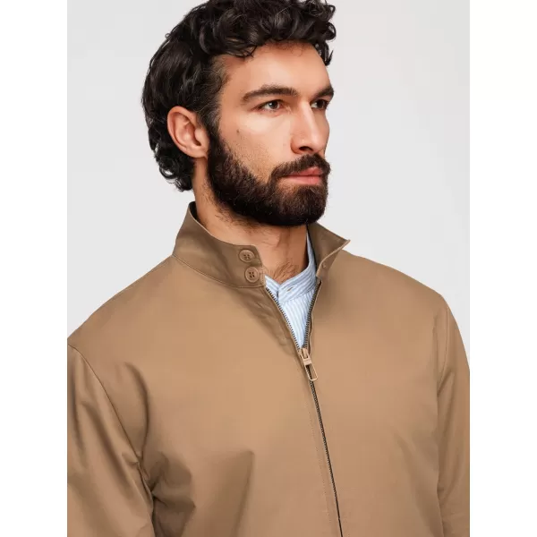  Pánska bunda OMBRE OM-JANP-0326 LIGHT BROWN 
