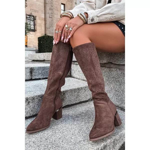  Dámske čižmy S.BARSKI HY62-8122 BROWN 