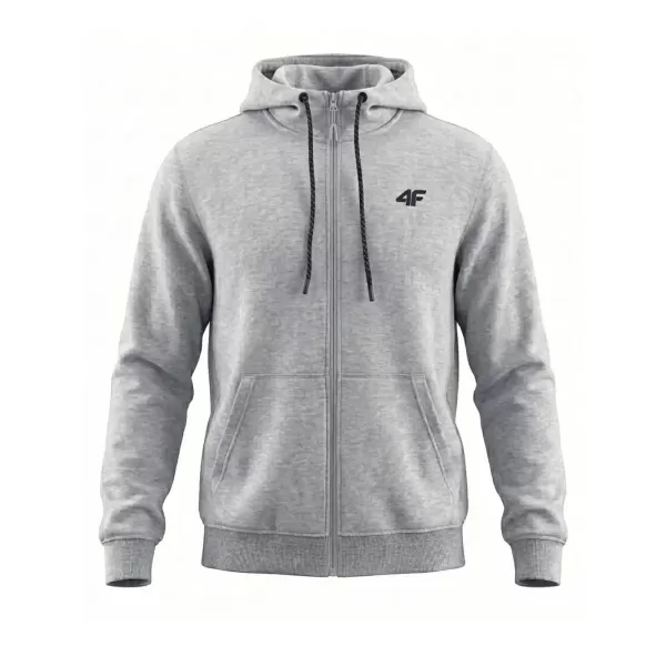  Pánska mikina 4F WMM00TSWSM2550 COLD LIGHT GREY MELANGE 