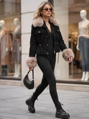 Dámska bunda DSTREET TY5703 ČIERNA