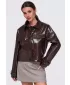 Dámska bunda OMBRE OW-JAFL-0145 BROWN
