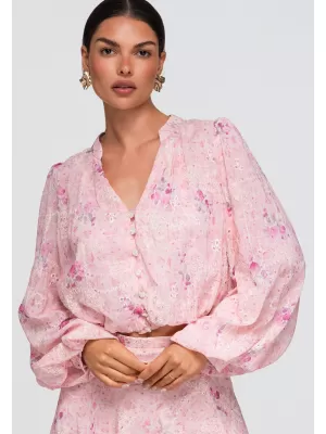 Dámska košeľa OMBRE OW-SH-E0058 PINK