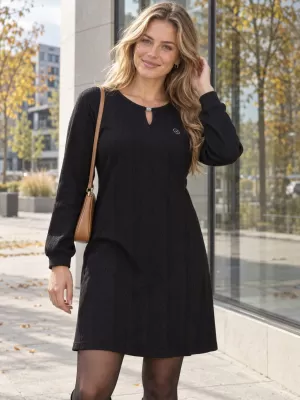 Dámske mikinové šaty ALTISPORT ILARIA ČIERNA