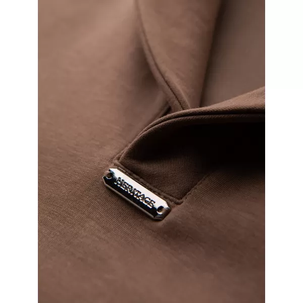  Pánska mikina OMBRE OM-SSNZ-0262 BROWN 