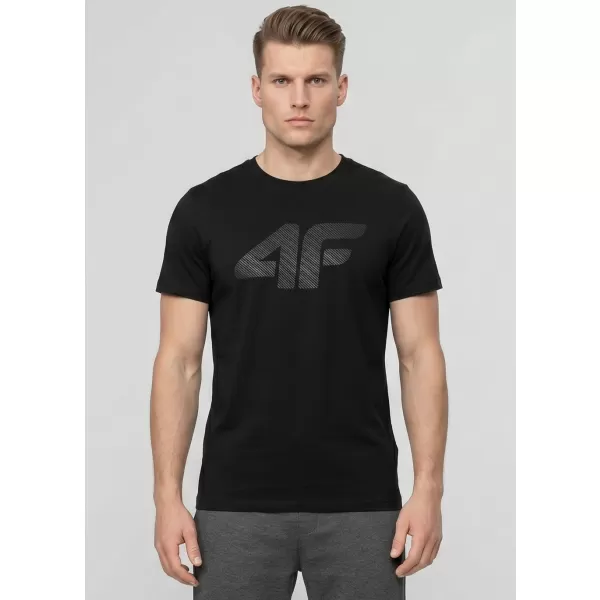  Pánske tričko 4F WMM00TTSHM3342 DEEP BLACK 