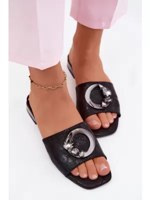 Dámske šľapky S.BARSKI KV61-6025 BLACK