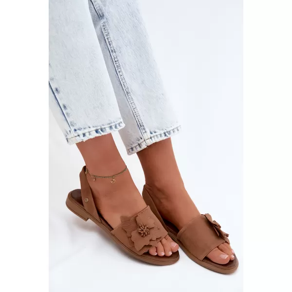  Dámske sandále ZAZOO 40471 BROWN 