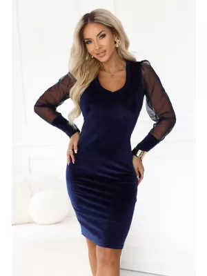 Dámske šaty NUMOCO 343-3 TMAVO MODRÁ