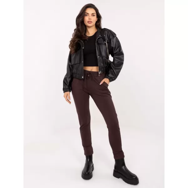 Dámske tepláky BASIC FEEL GOOD RV-DR-3589.05X DARK BROWN 