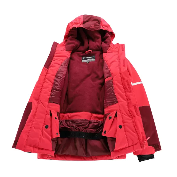  Detská lyžiarska bunda ALPINE PRO DEARO 3 RASPBERRY 
