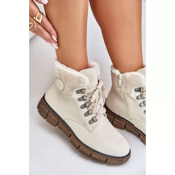  Dámske traperky BOTO 24BT02-7973 BEIGE 