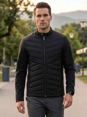 Pánska hybridná bunda MALFINI PREMIUM CROSS 555 ČIERNA
