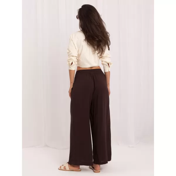  Dámske nohavice SUBLEVEL D73761AG62237J DARK BROWN 