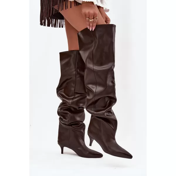  Dámske čižmy BOTO 8506 BROWN 