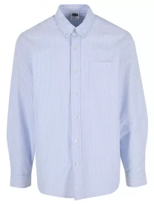 Pánska košeľa URBAN CLASSICS TB8093 LIGHT HORIZON BLUE/WHITE