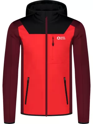 Pánska powerfleece mikina NORDBLANC SPRAWL NBSFM8333 ČERVENÁ