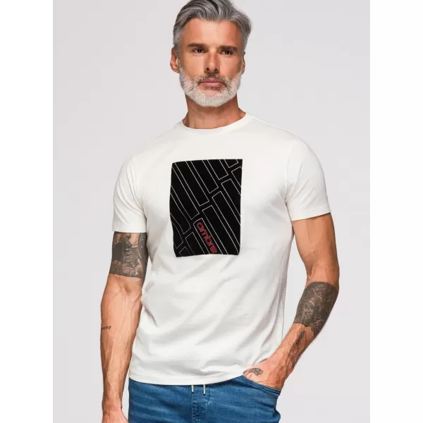  Pánske tričko OMBRE OM-TSPT-0259 WHITE 